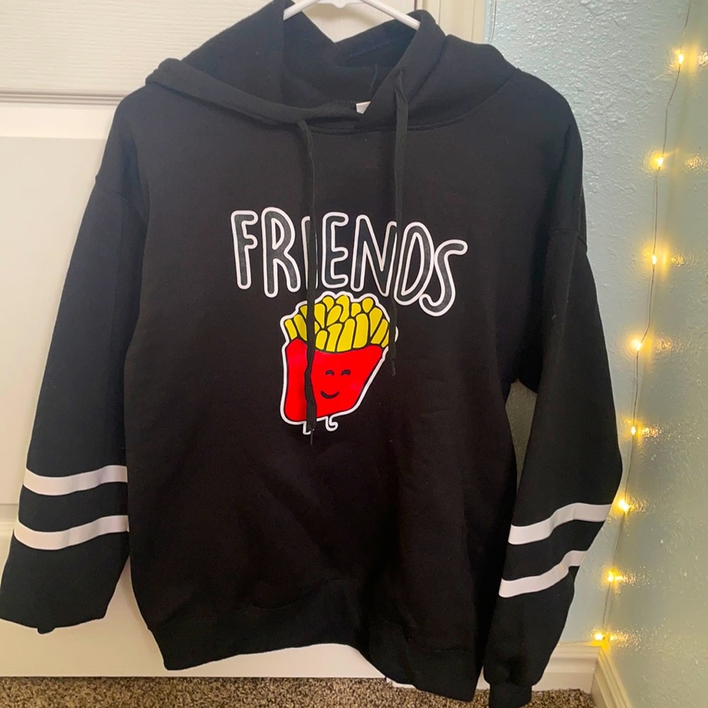 Black Polyester Sweatshirt